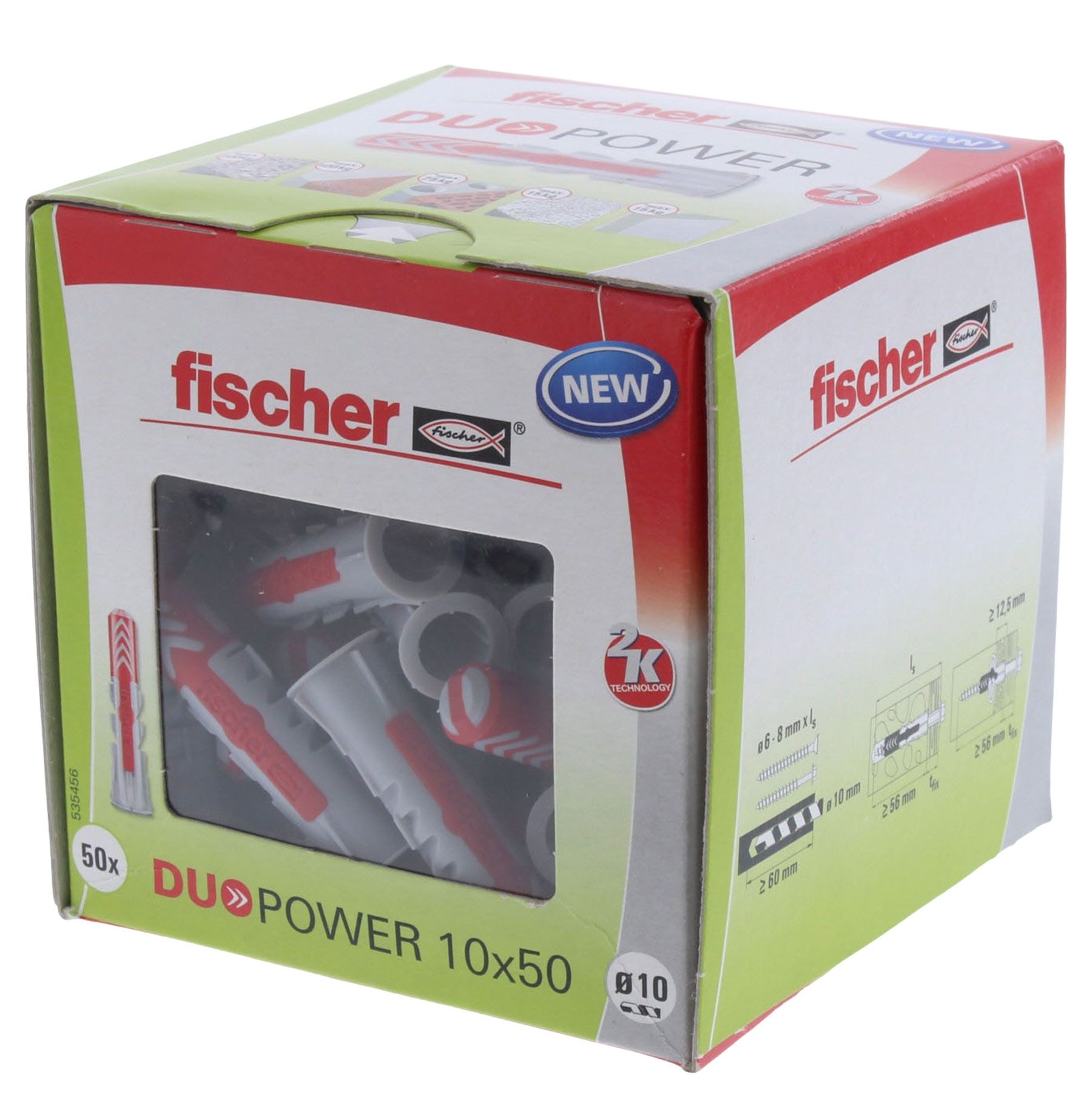 Fischer DUOPOWER Dübel 10x50 mm 50 Stück, Kiste