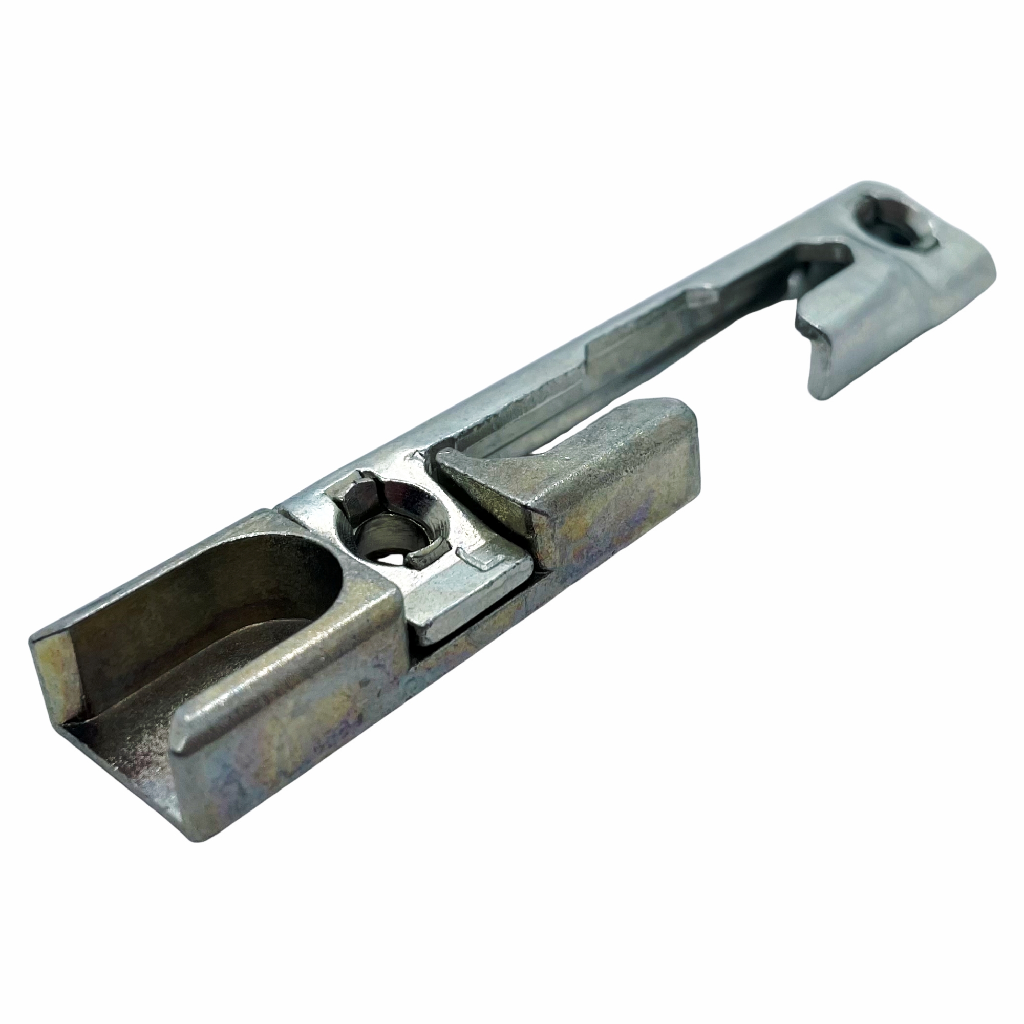 [BA] Siegenia Kippteil KT804 links, metallischer Scharnier, Mechanismus, Clip, eingeschnitten, Beschläge