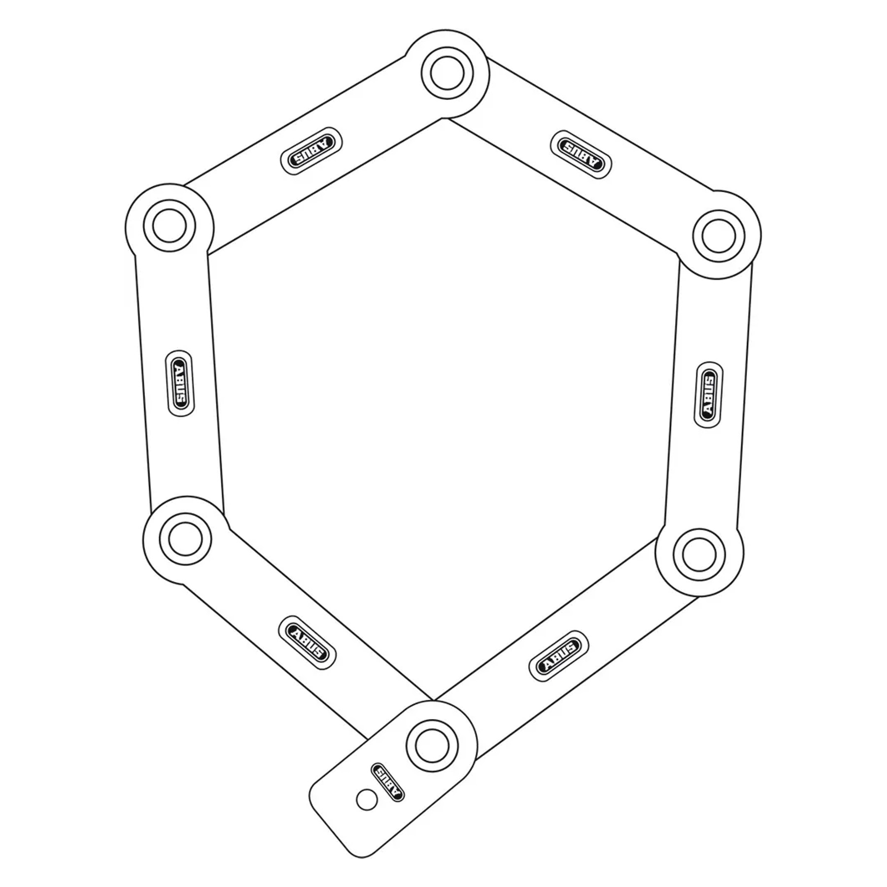 ABUS Faltschloss Fahrradschloss BORDO 6000/90 black ST, Klinge, Rasiermesser, Waffe