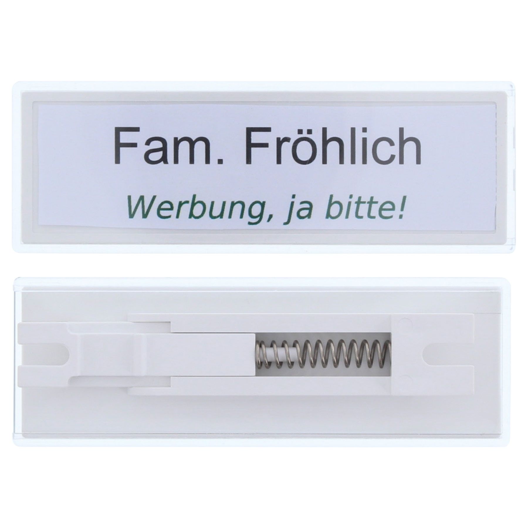 BRILD Briefkastenschild Namensschild universal weiß