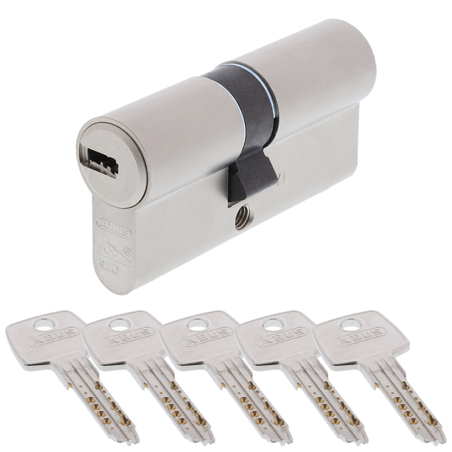 [B-WARE] ABUS EC550 ECK550 VS verschiedenschließend + 5 Schlüssel 55/55 Profilzylinder, Zylinderschloss, Kammer-Schloss, Schließzylinder, 5 Schlüssel, Sicherheitsschloss, Zylinderschloss, Kammerschloss, vinglock, Metallschloss, 5-poliges System, Schloss,