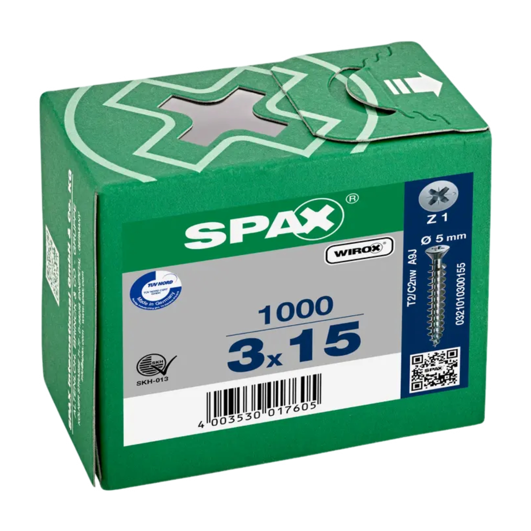 [DS] ABC SPAX S Schrauben seko WIROX mit kleinem Kopf 5 mm 3,0 x 15, schrauben, holzschrauben, spannschrauben, phillips, 3,5x15