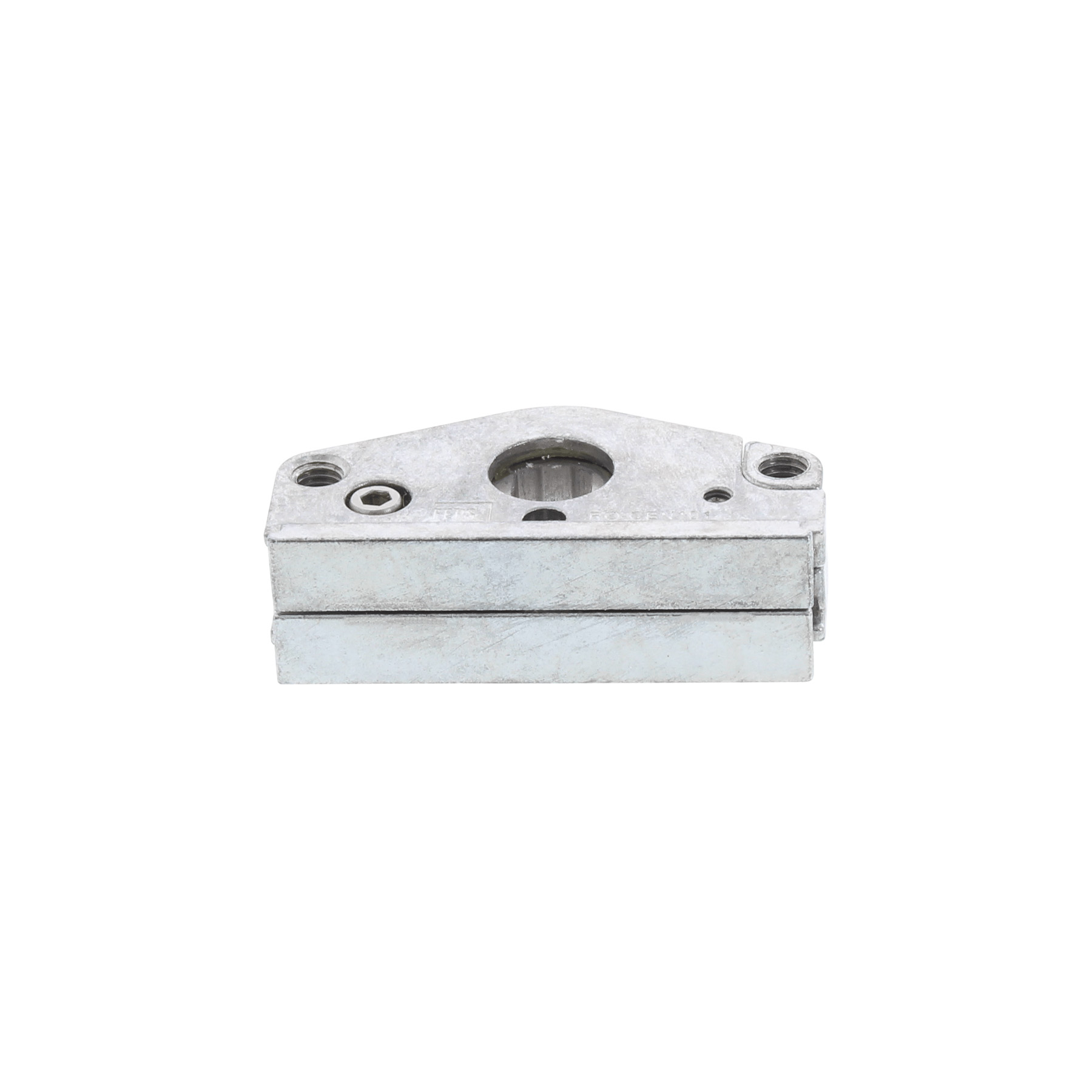 FEPS Gear Getriebegehäuse RO-CEN101 inkl. Zahnrad für Fenstergetriebe der Marke Roto Serie Centro D14,5, Schwerpunkt: Metallblock, Klemme, Metallteile, Bohrung, Gehäuse