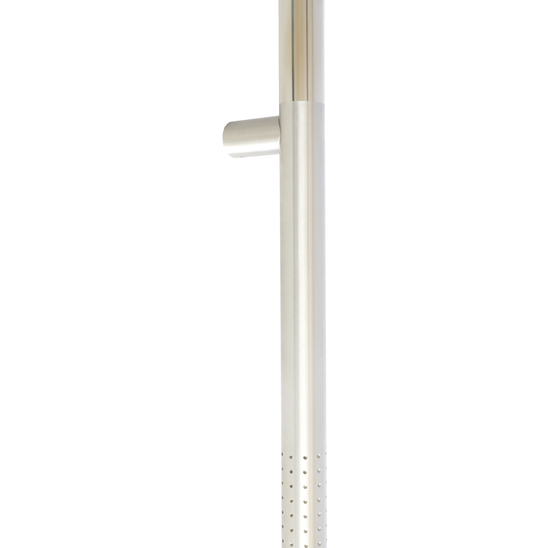 ToniTec® Stossgriff Türgriff 1800 mm Achsmaß 1300 mm mit gefrästen Punkten, Edelstahl fein matt poliert mit Anti-Fingerprint-Effekt, Drinnen, Badezimmer, Zimmer