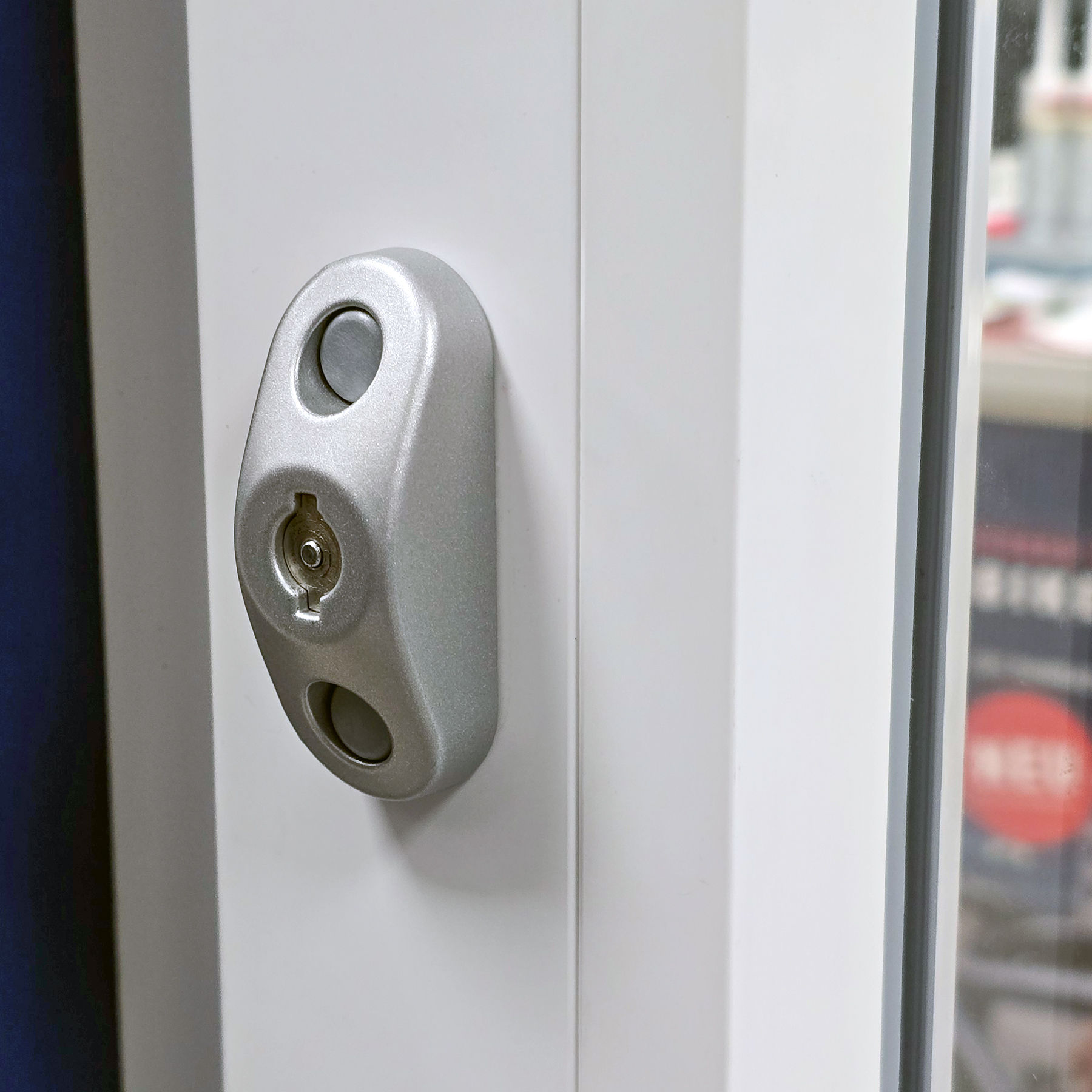 ToniTec Dornzwangsverschluss 43 mm mattgrau/silber, Türgriff, Schloss, Fenster, Metall, Silber
