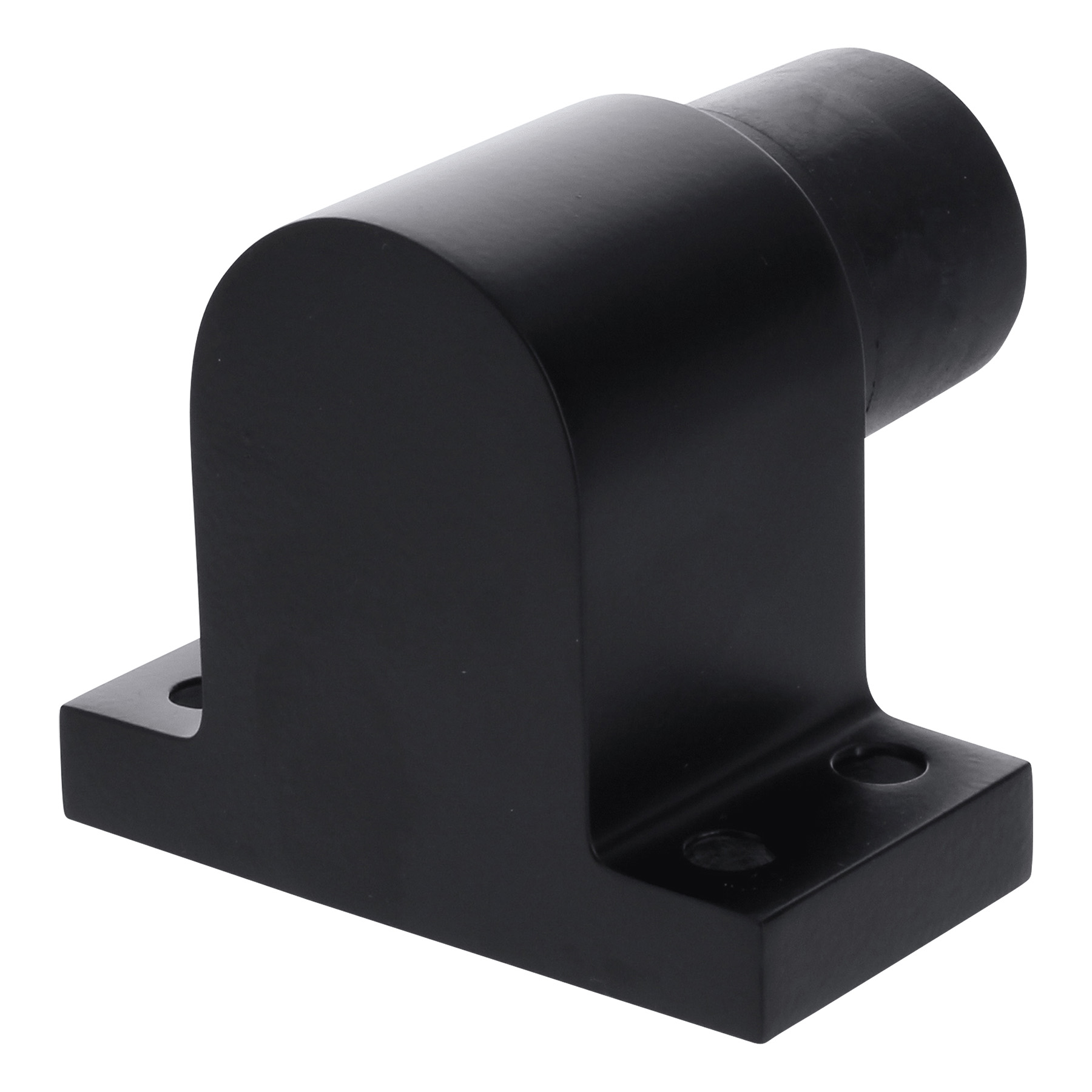 KWS Türstopper 2024 Türpuffer zum Aufschrauben ohne Haken schwarz (RAL 9005), Halter, Stützteil, Metall, Schwarz, Halterung