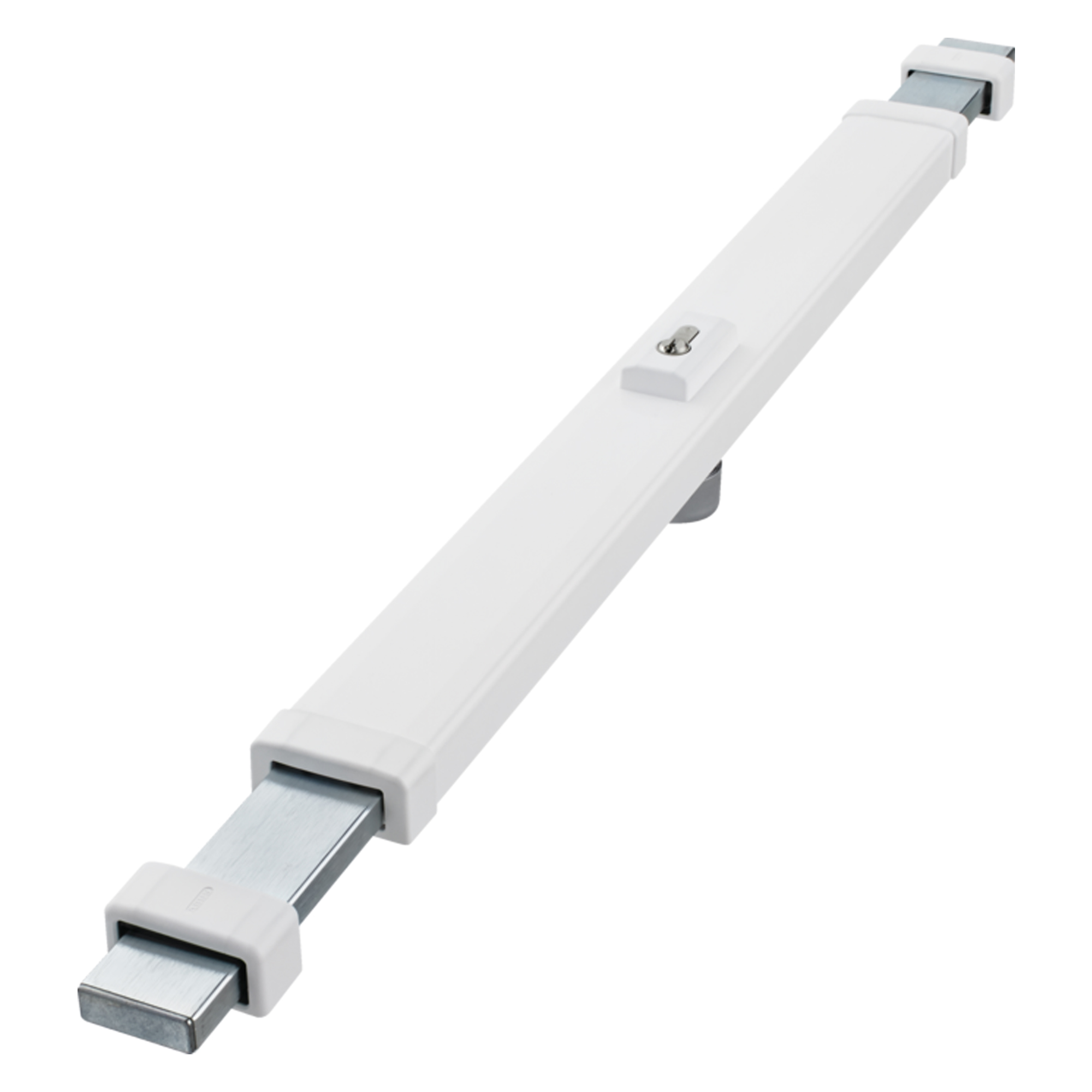 [BA] Abus Panzerriegel PR2800 W-Weiß L2 Türbreite 980-1200 mm, Kabelzug, Kabelbrücke, Schlittenführung, Metall, Weiß