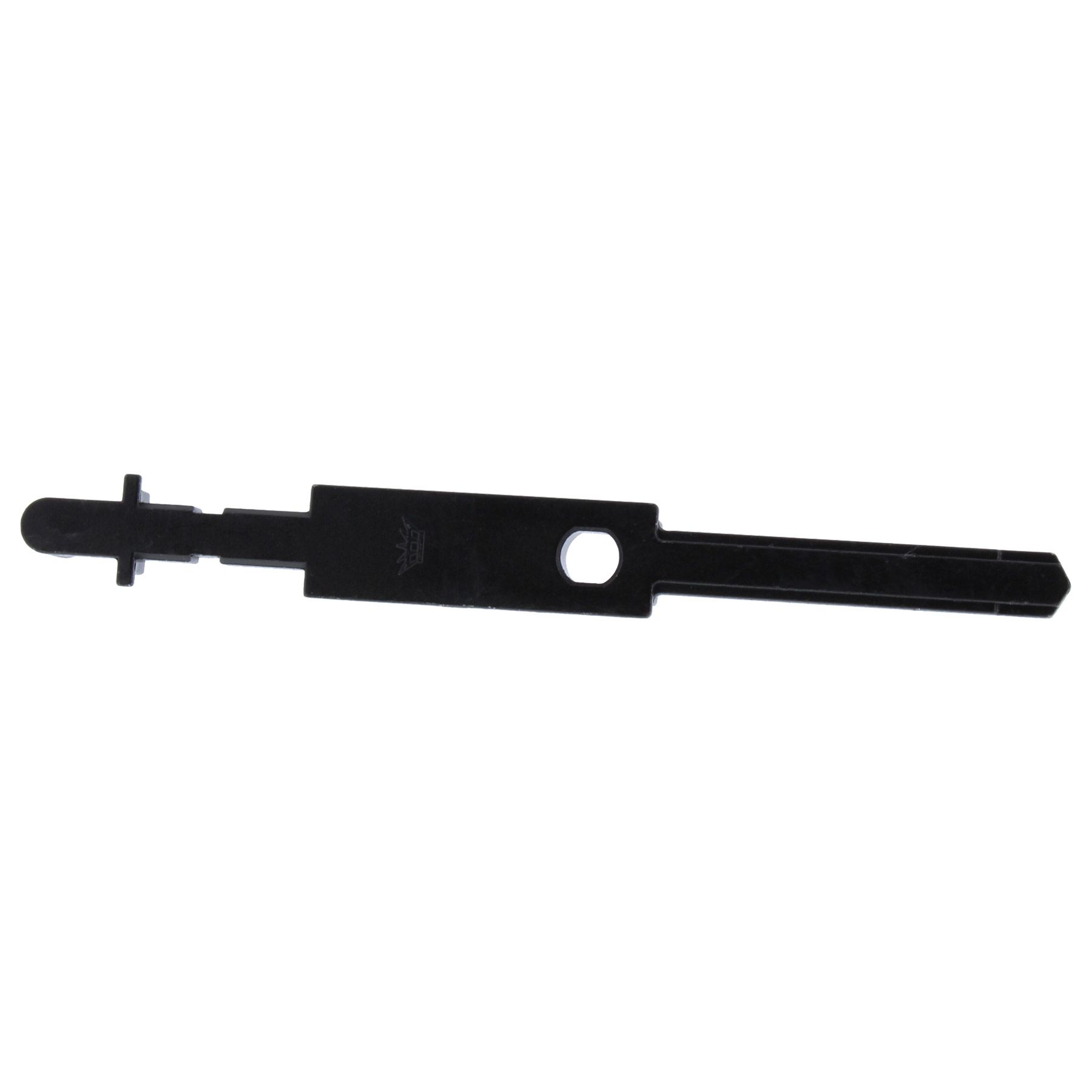 Schüco Stulp-Fingerriegel 253115, spare part, schwarz Kunststoff, Stab, Loch, Aussparung