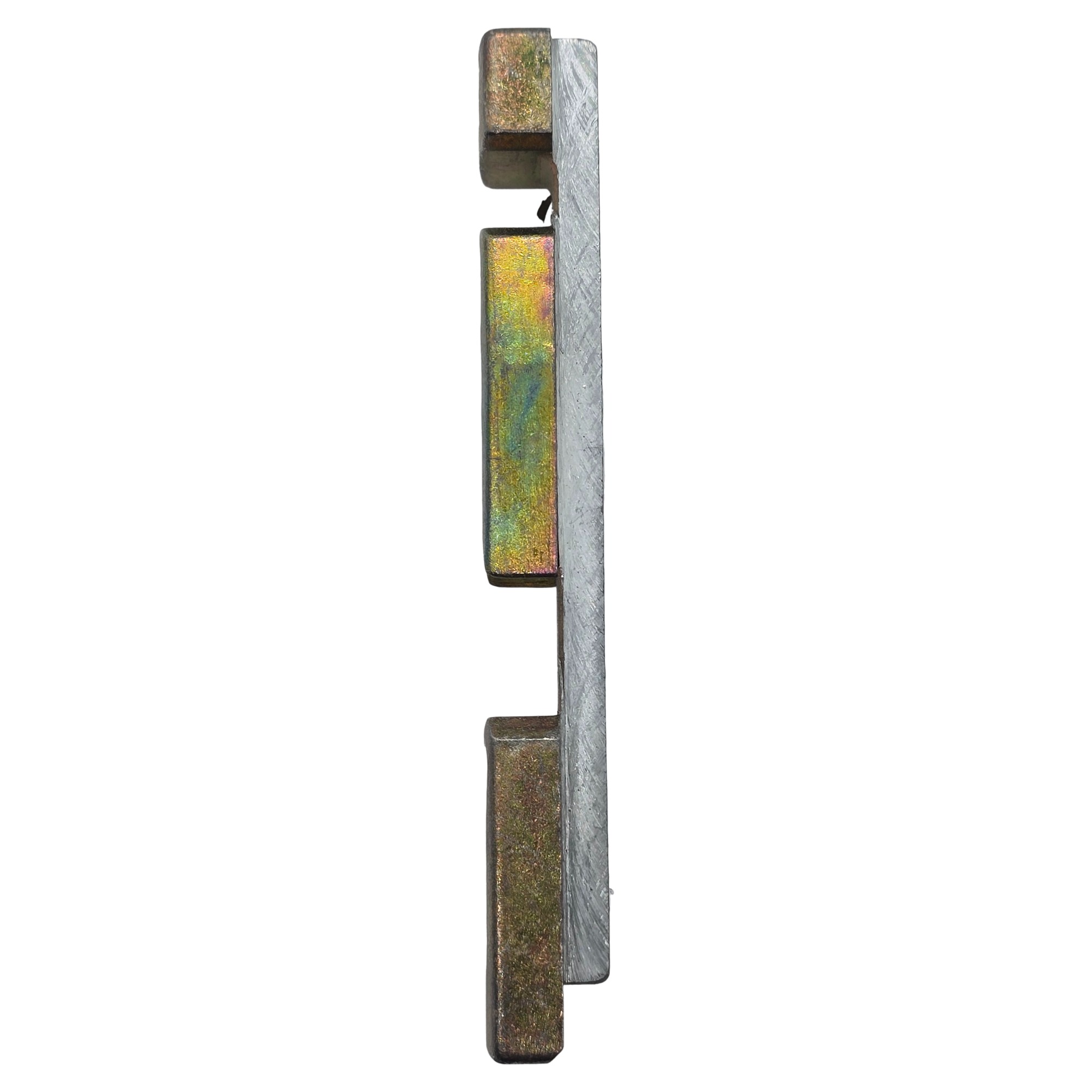 [BA] ROTO Centro Kippschließblech 100x19mm 6482386720 K607A42 7,5/18, Gleiter, Metall, Schraubenteil, Vielzahliger Block, Edelstahl-Optik