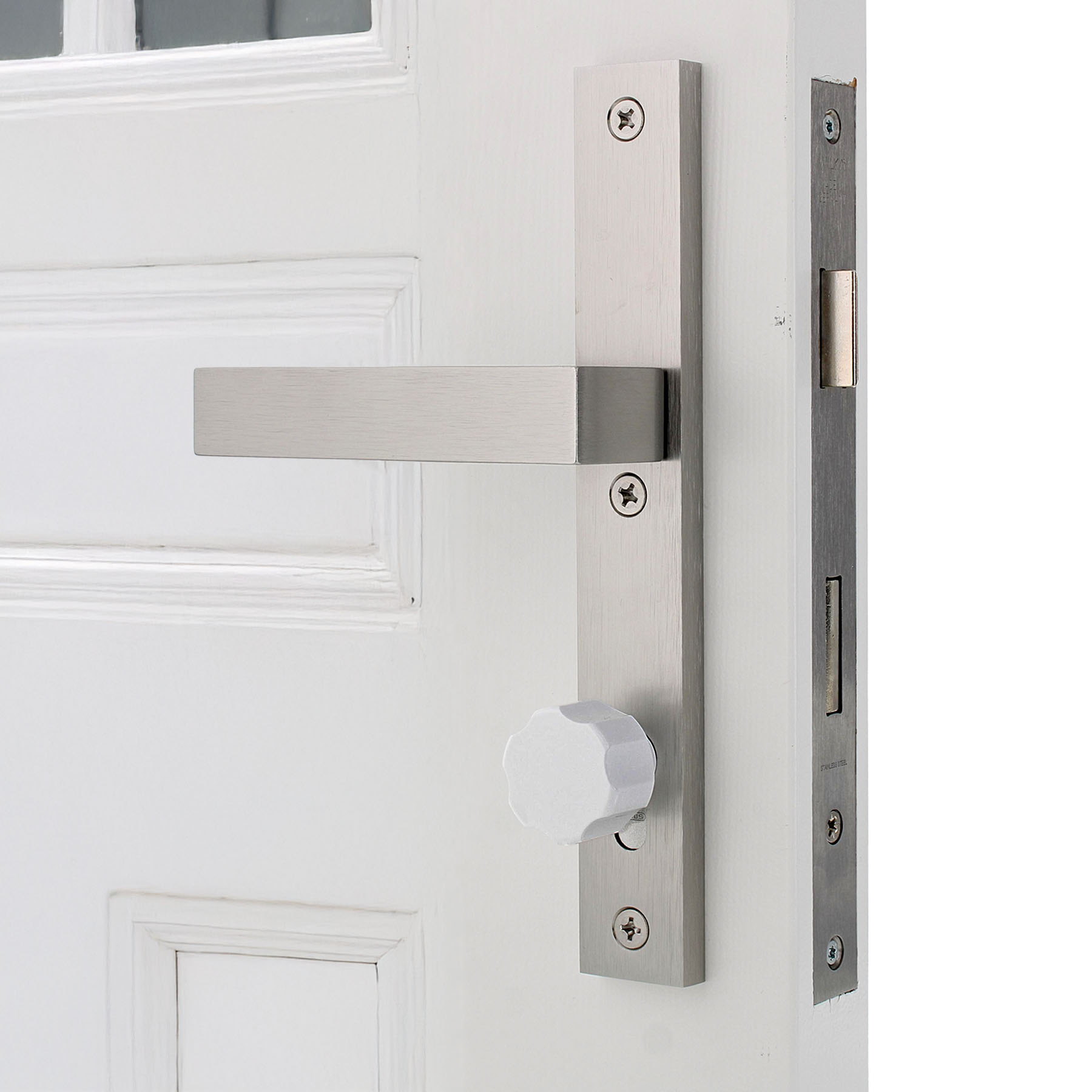 ABUS EC550 Zylinder mit EasyTurn Knauf weiß verschiedenschließend mit ToniTec CodeCard inkl. 5 Schlüssel Größe 35/50K, Tür, Türgriff, Schloss, Metall, Knopf