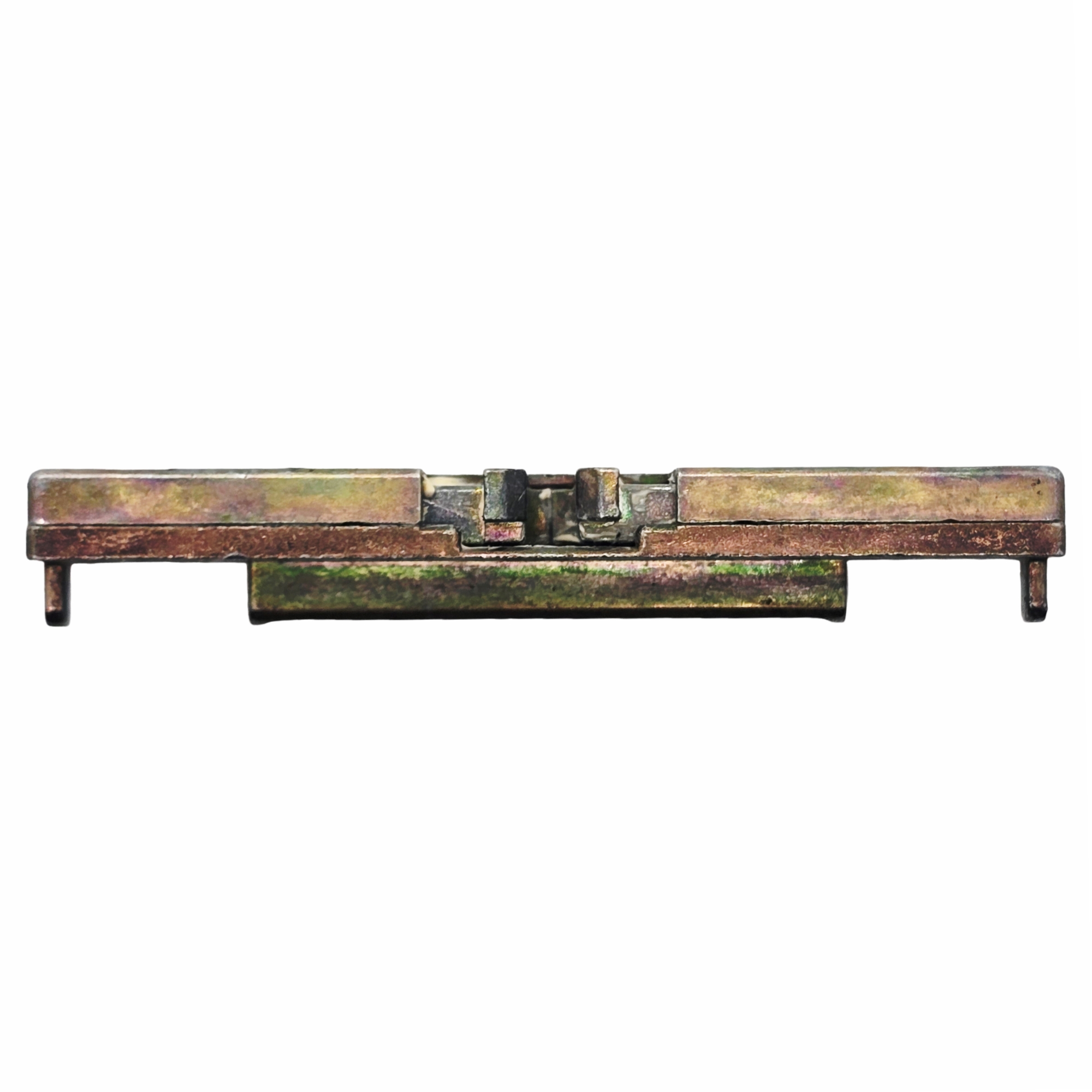 [BA] SI Siegenia Schnäpper Balkontürschnäpper A1600, Gleitplatte, Metallteil, Rust, Patina, Schiebemechanismus