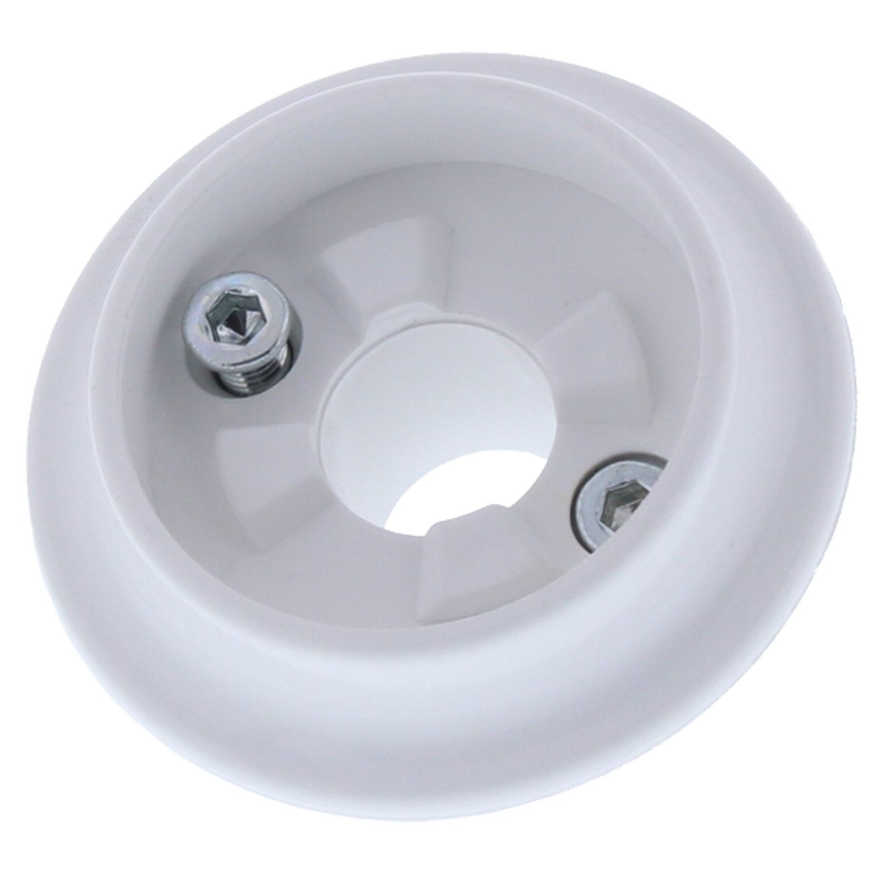 Schüco Rosette Griffrosette 214901 214903 weiß, Waschraum, Abfluss, Einlass, Schraube, Bauteil